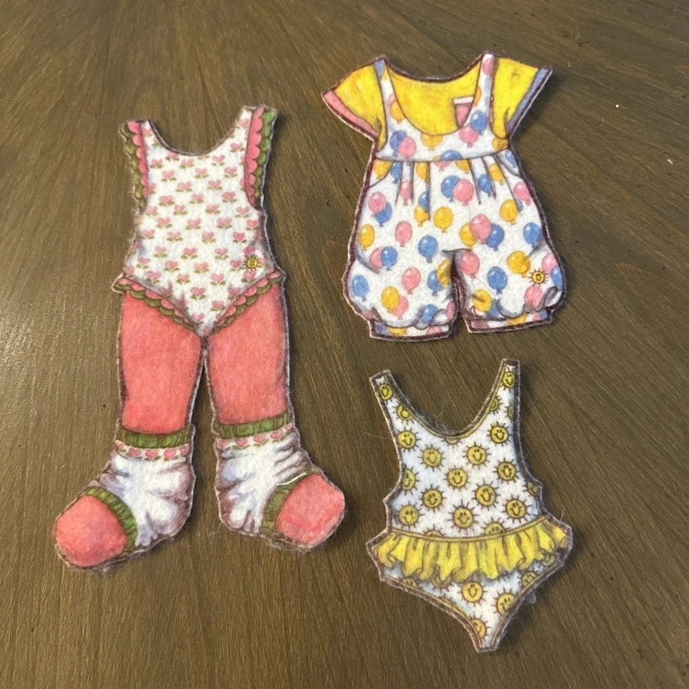 Vintage La-Di Doll Wooden Fashion Doll with Felt Outfits Red Hair 1980s 14in